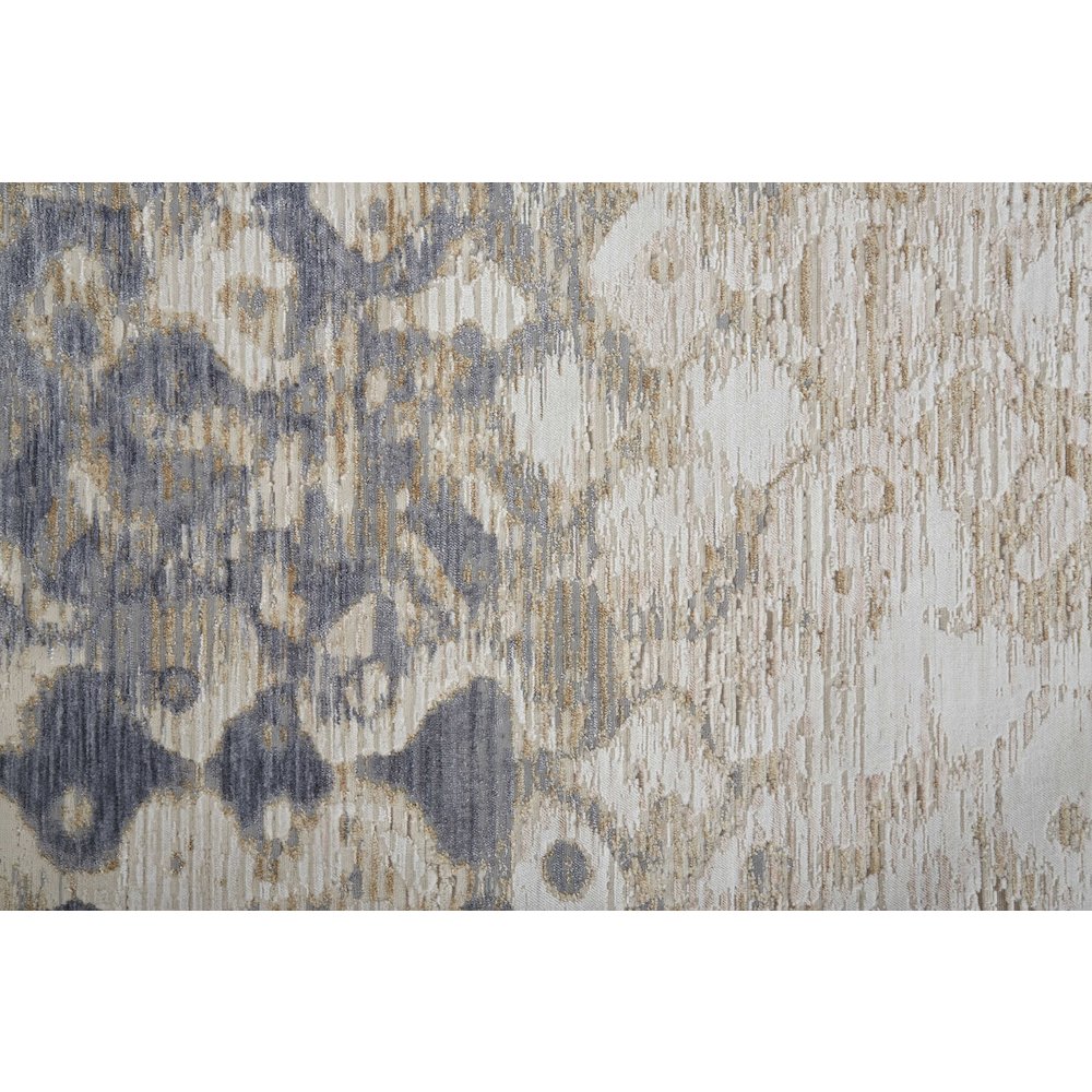 Laina Transitional Gradient & Ombre, Tan/Ivory/Blue, 3' x 10' Runner. Picture 6