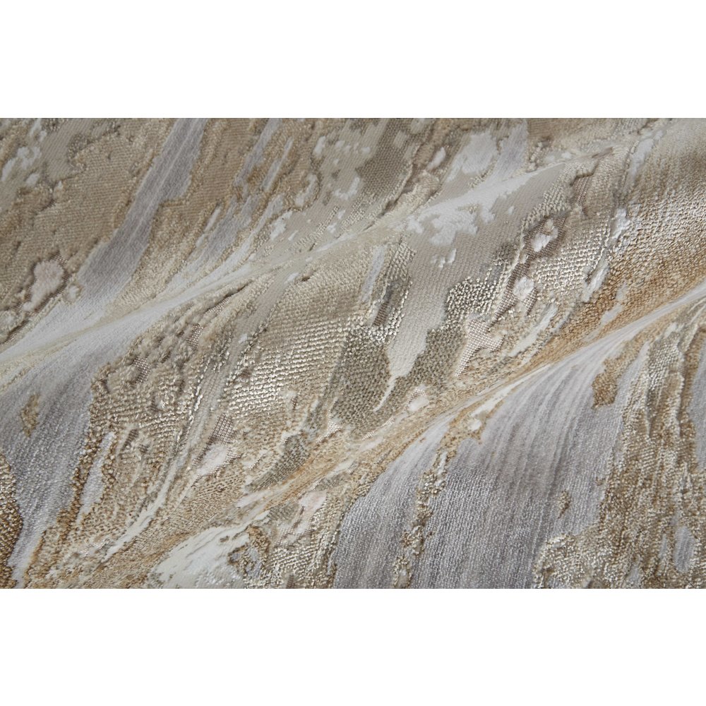Laina Transitional Abstract, Tan/Ivory/Pink, 5' x 7'-10" Area Rug. Picture 5