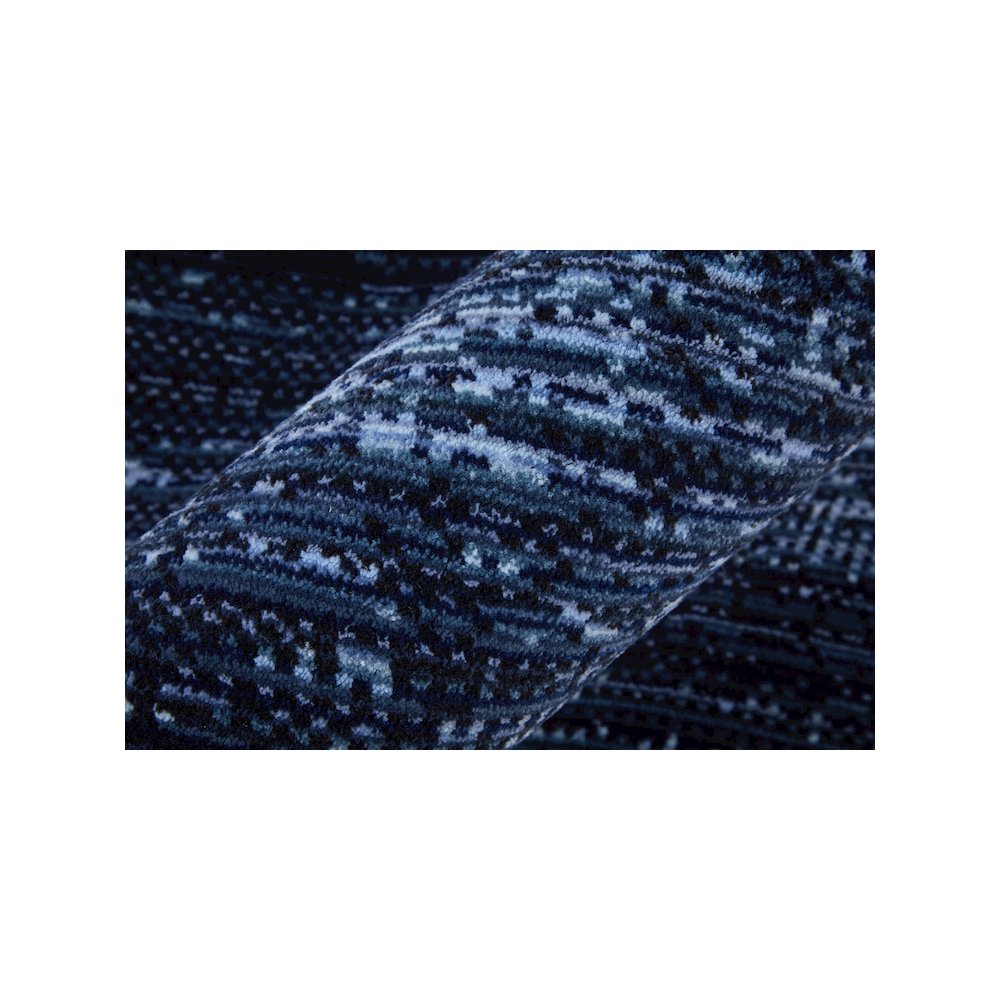 Deja Modern Solid, Blue/Black, 2' x 3' Accent Rug. Picture 4