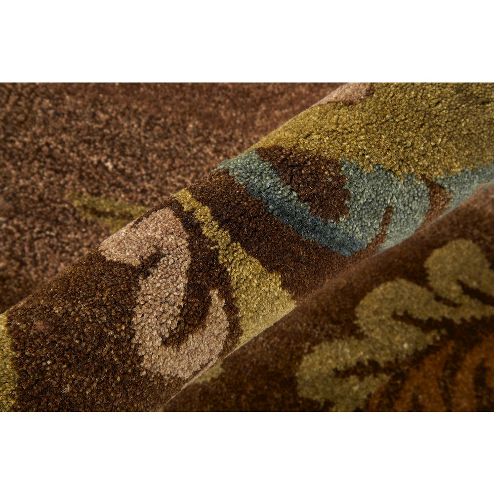 Amzad Transitional Floral & Botanical, Brown/Tan/Green, 2'-6" x 8' Runner. Picture 4