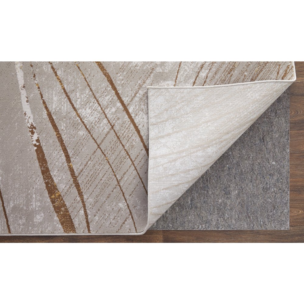 Waldor Modern Abstract, Taupe/Brown/Silver, 10' x 13'-2" Area Rug. Picture 5