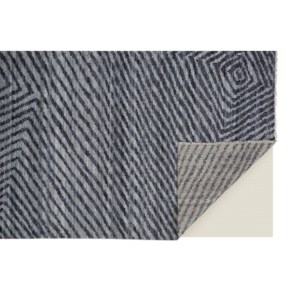 Vivien Architectural Hand Knot Wool Area Rug, Graphite Gray/Denim, 8ft x 10ft, 8046555FGRY000F00. Picture 4