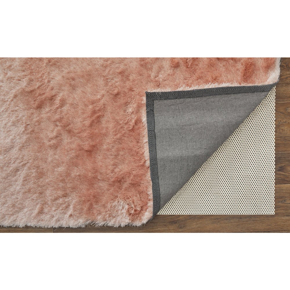 Indochine Plush Shag Rug with Metallic Sheen, Salmon Pink, 10ft x 10ft Round, 4944550FBLH000N95. Picture 4