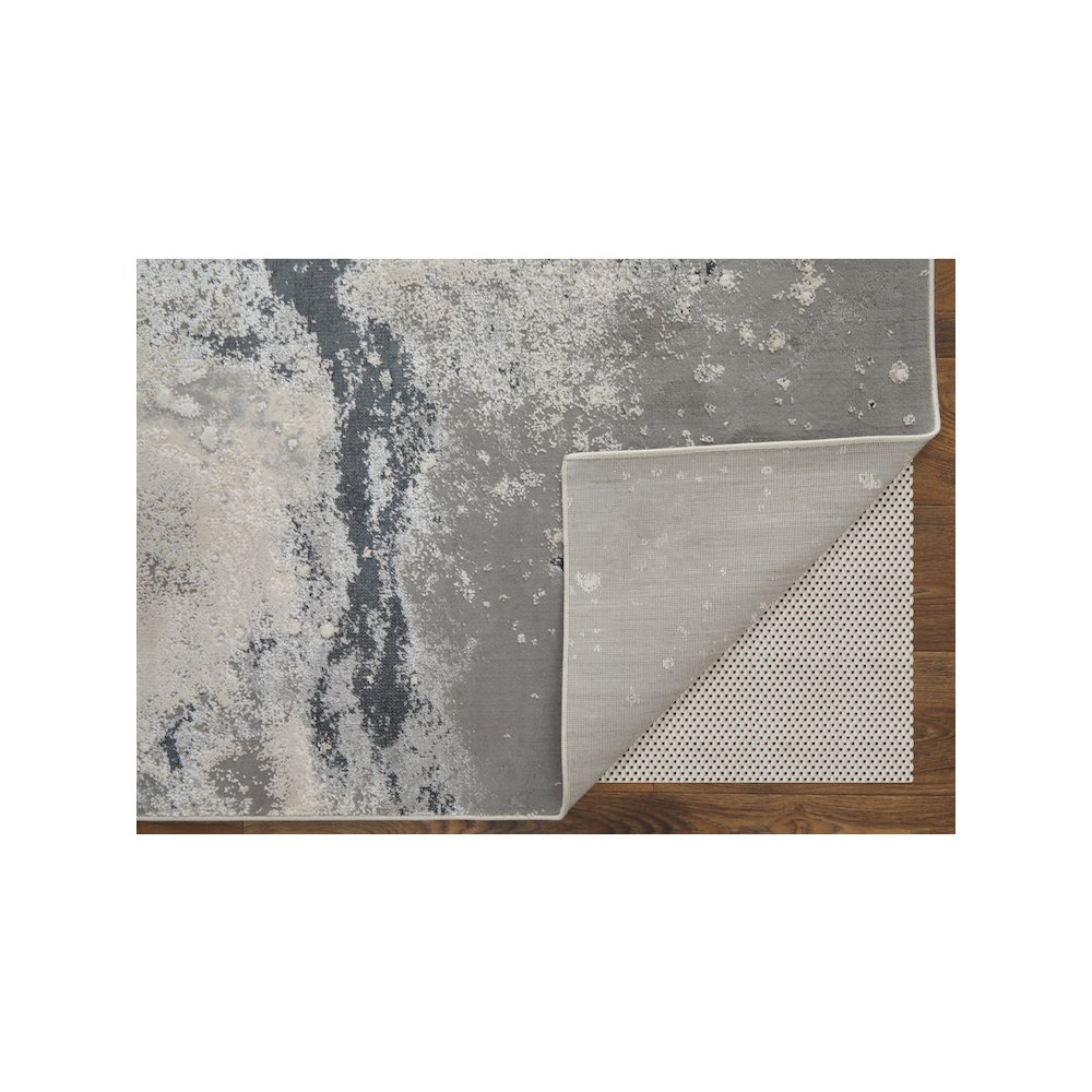 Astra Transitional Abstract, Gray/Ivory, 10' x 13'-2" Area Rug. Picture 4