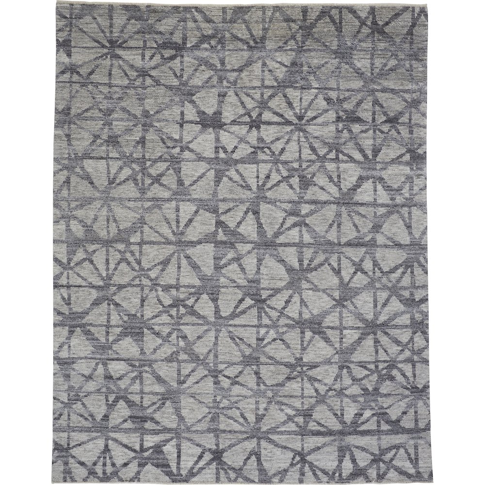 Vivien Architectural Hand Knot Wool, Opal Gray/Asphalt Gray, 2ft x 3ft, 8046557FLGY000P00. Picture 1