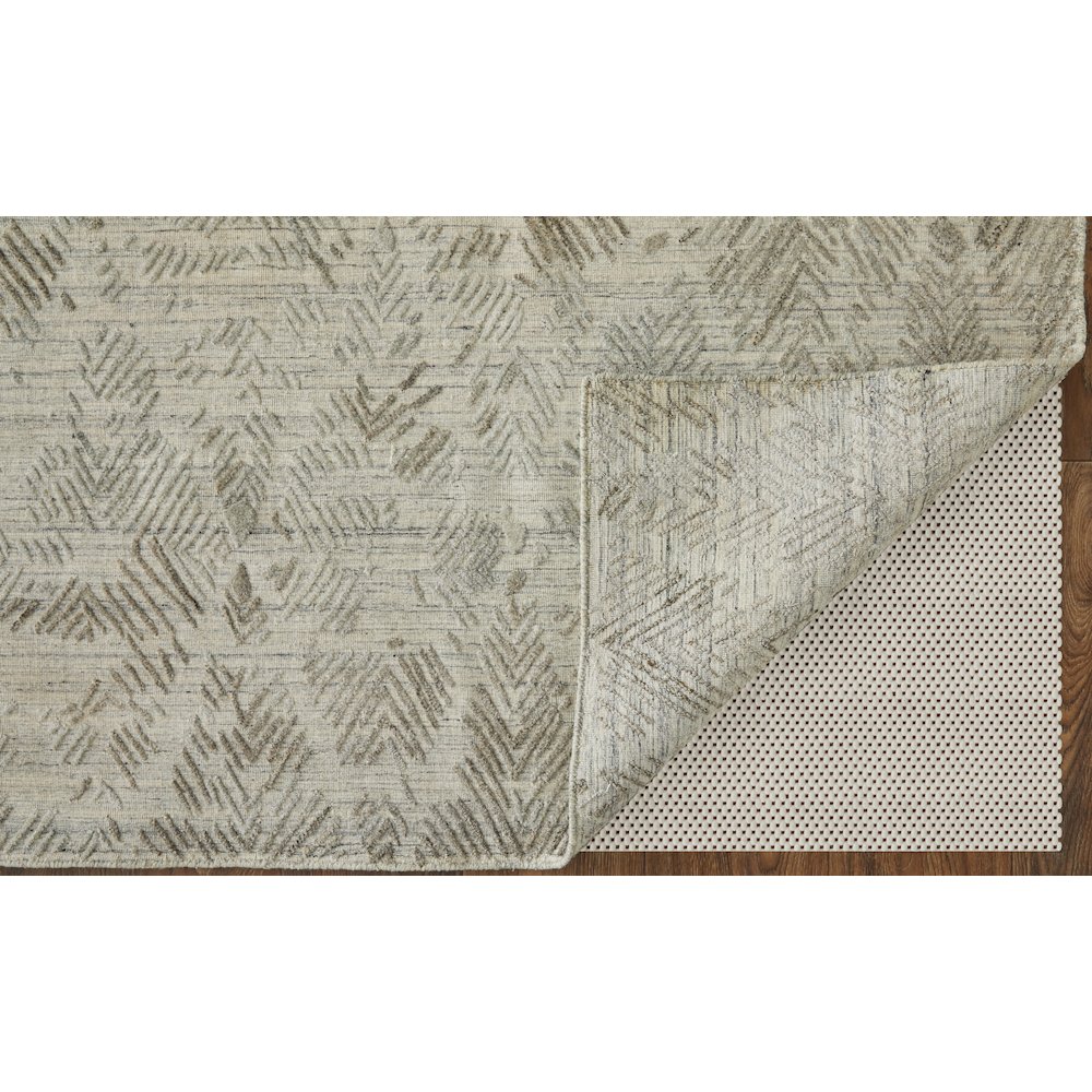 Elias Modern Abstract, Gray/Taupe, 2'-9" x 8' Runner. Picture 4