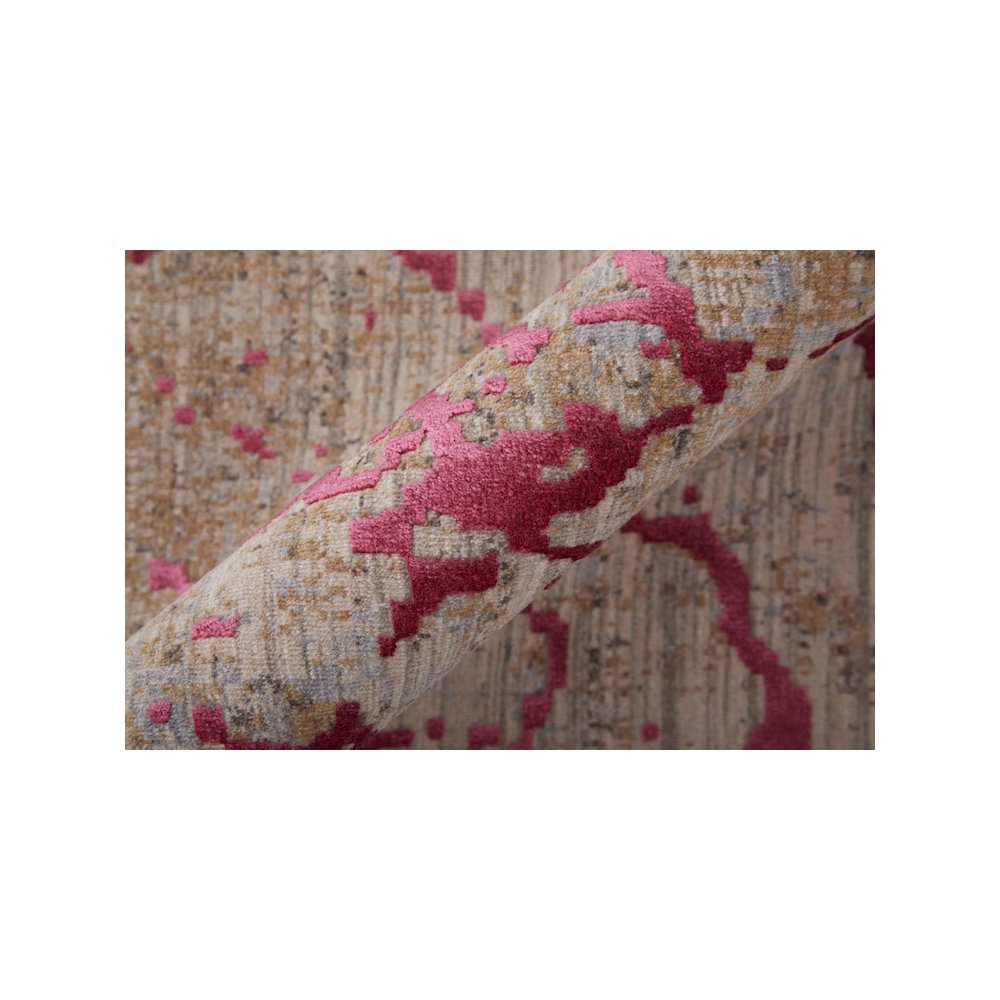 Pryor Modern Abstract, Pink/Gray/Taupe, 10' x 13' Area Rug. Picture 5