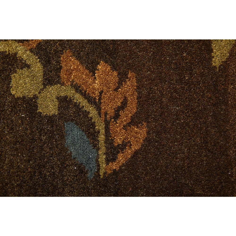 Amzad Transitional Floral & Botanical, Brown/Tan/Green, 2'-6" x 8' Runner. Picture 5