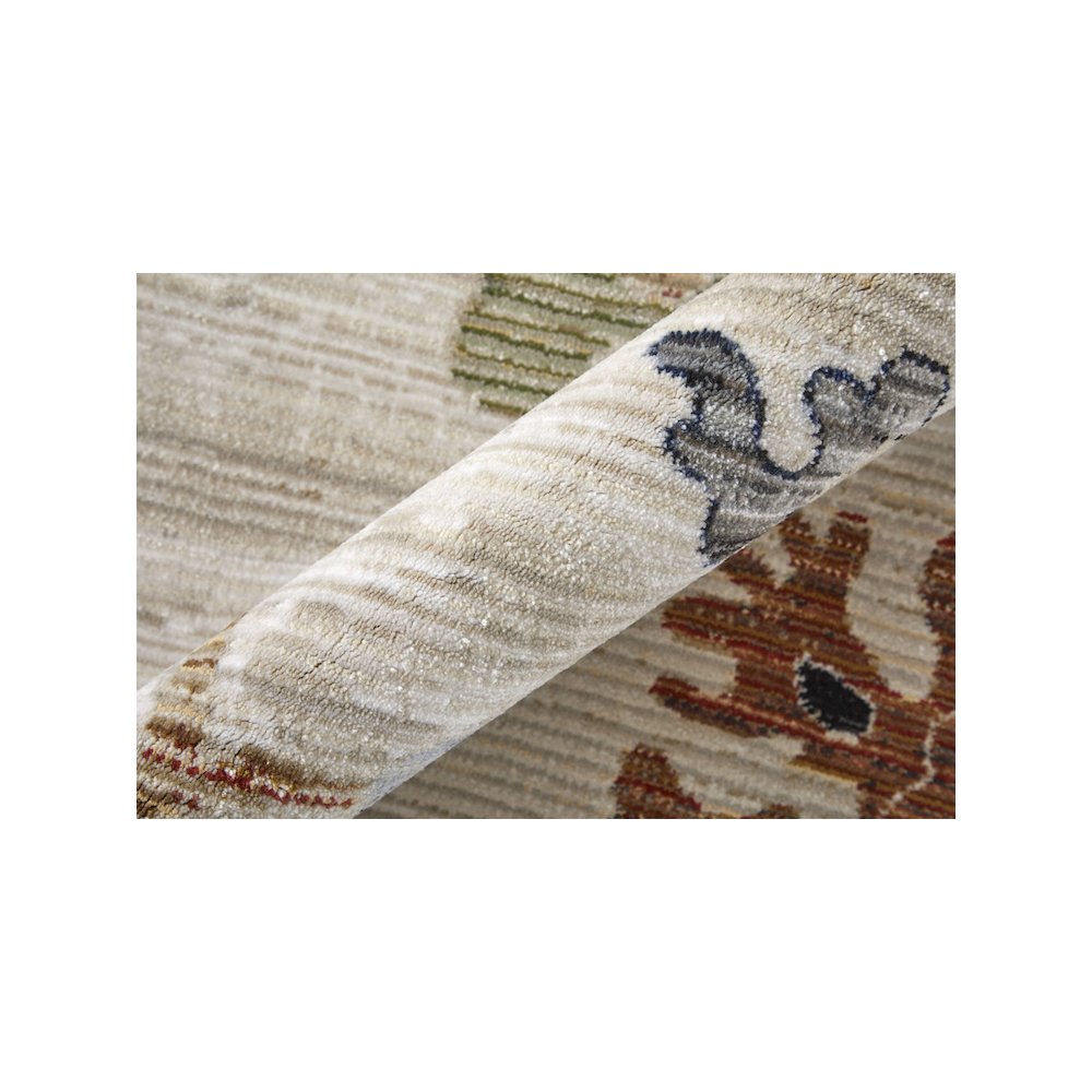 Melrose Transitional Floral & Botanical, Ivory/Red/Blue, 6'-7" x 9'-6" Area Rug. Picture 5