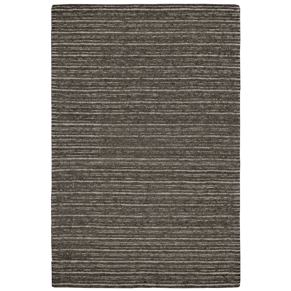Morisco Transitional Stripes, Brown/Ivory, 5' x 8' Area Rug. Picture 1