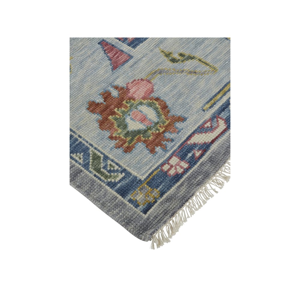 Karina Traditional Persian, Blue/Gray/Red, 5'-6" x 8'-6" Area Rug. Picture 3
