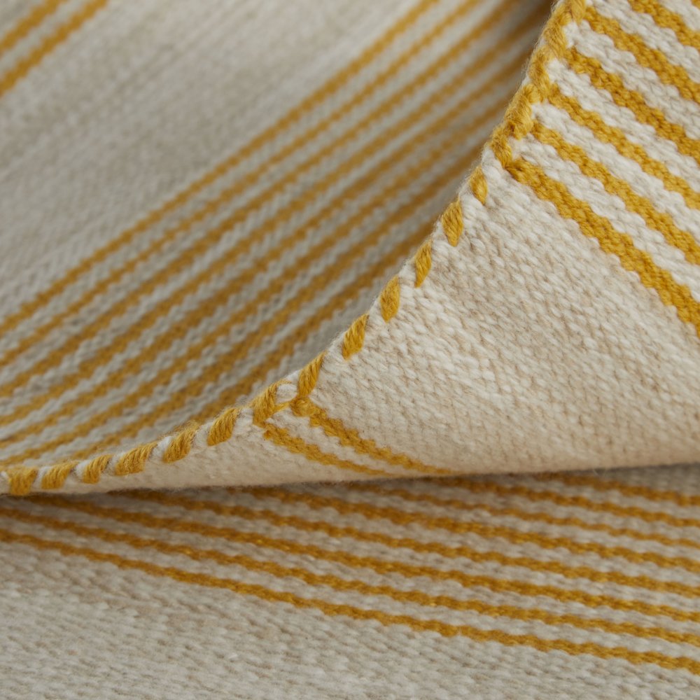 Duprine Transitional Stripes, Yellow/Ivory, 10' x 14' Area Rug. Picture 5