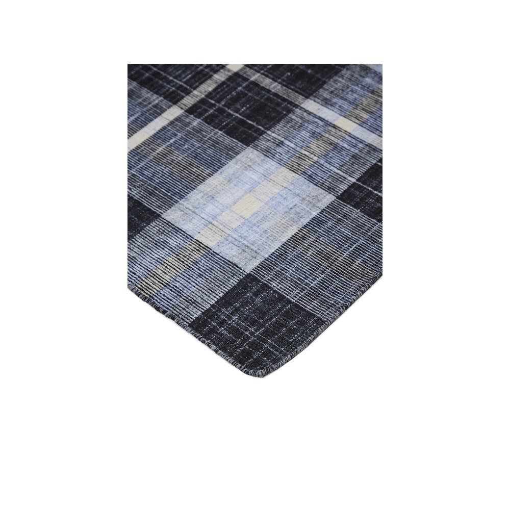 Crosby Eco-Friendly PET Dhurrie, Black/Sky Blue, 8ft x 10ft Area Rug, 8830565FCHL000F00. Picture 3