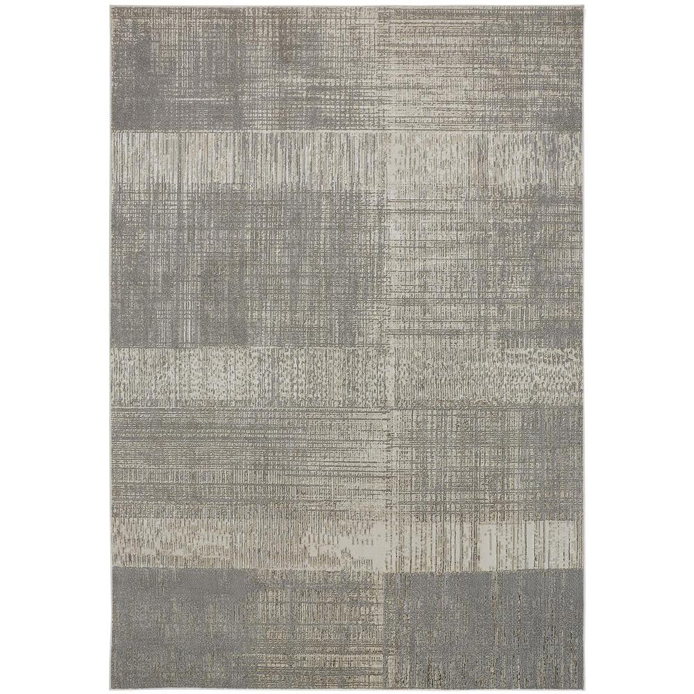 Aura Luxe Modern Rug, Gray/Beige/Gold, 10ft x 13ft - 2in Area Rug, AUR3736FGLDBGEH13. Picture 1