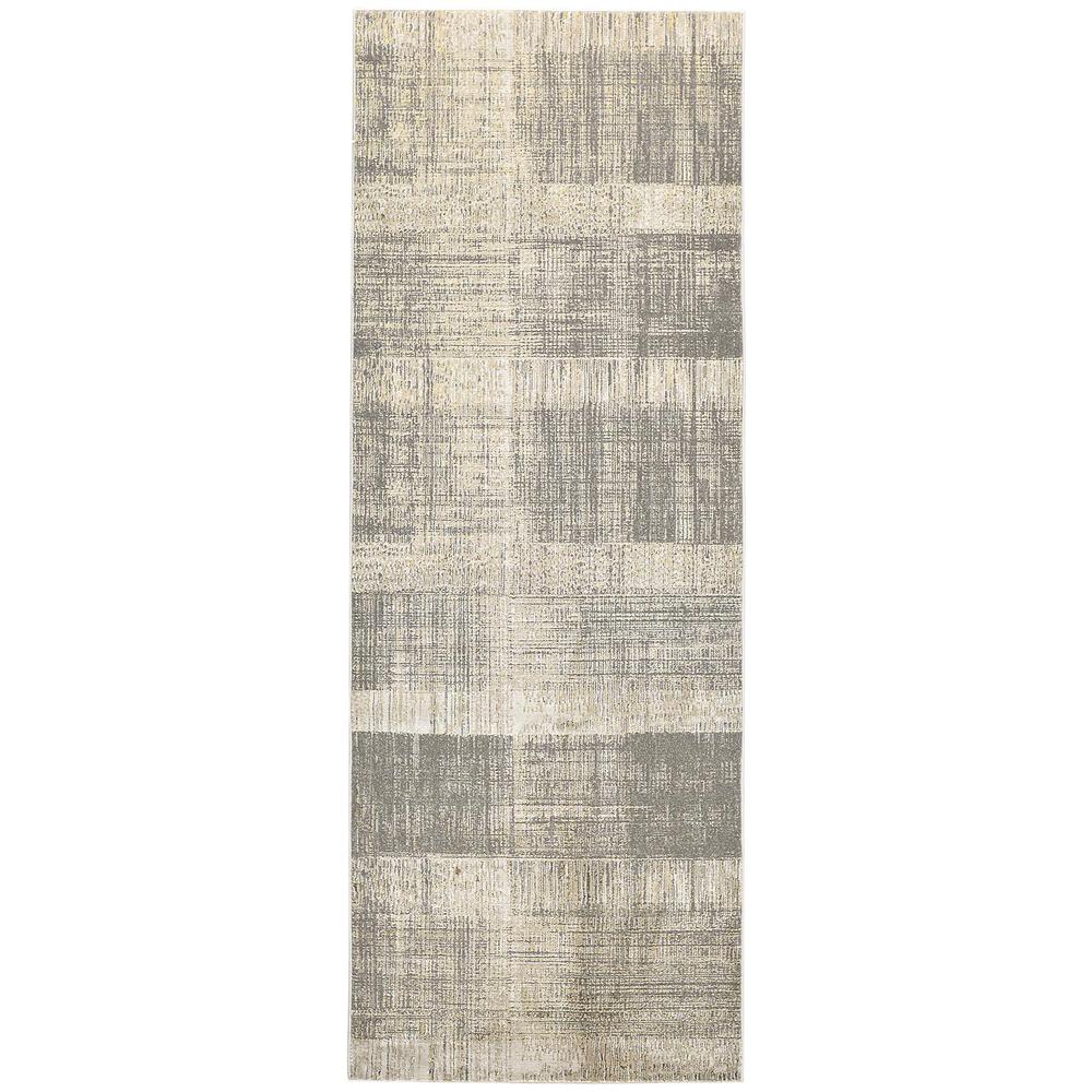 Aura Modern Striated, Gray/Beige/Gold, 2ft-10in x 7ft-10in, Runner, AUR3736FGLDBGEI71. Picture 2