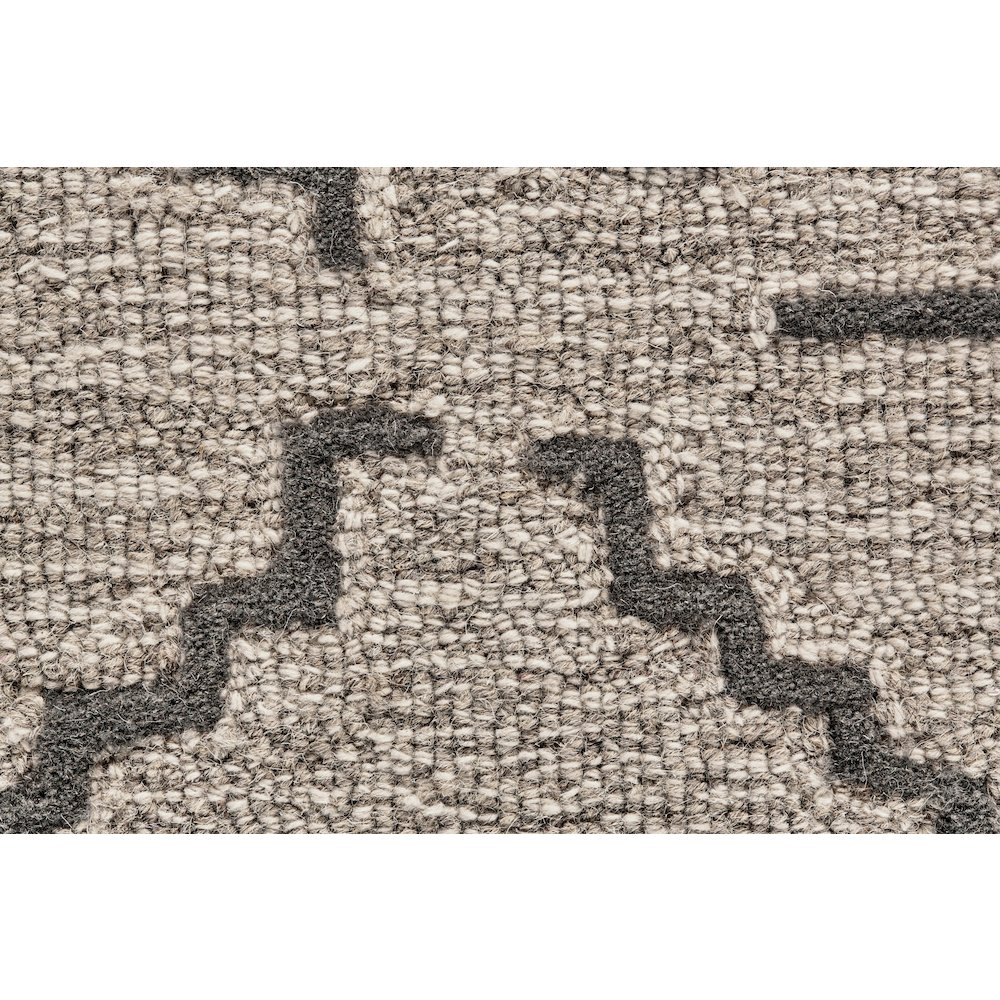 Enzo Minimalist Natural Wool Area Rug, Warm Taupe/Black, 9ft-6in x 13ft-6in, 7428732FCHLGRYH50. Picture 3