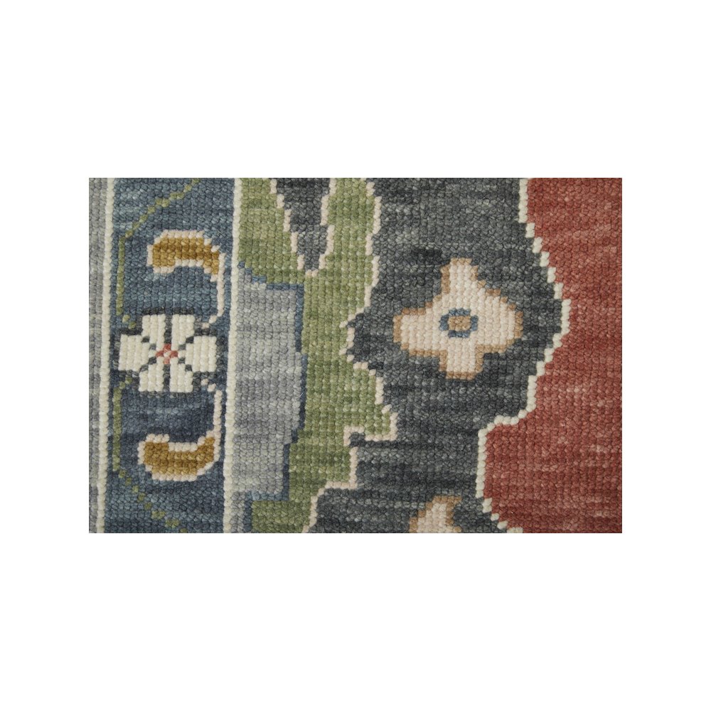 Karina Transitional Floral & Botanical, Red/Gray/Ivory, 7'-9" x 9'-9" Area Rug. Picture 6