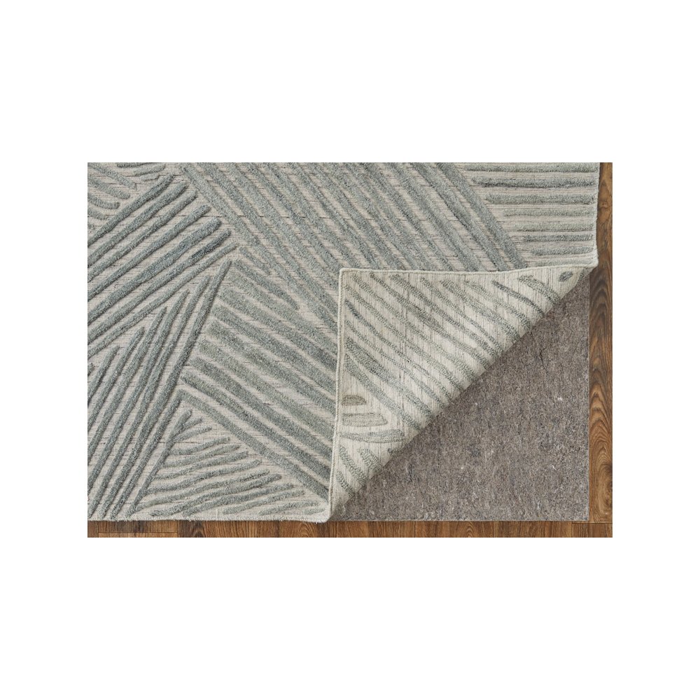Elias Modern Abstract, Green/Ivory/Tan, 2' x 3' Accent Rug. Picture 4