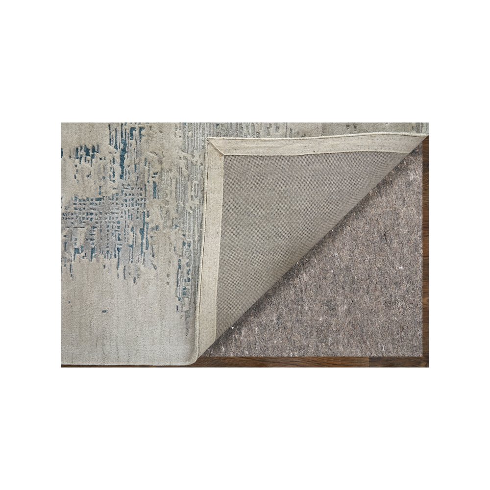 Zarah Modern Abstract, Gray/Taupe/Blue, 10' x 14' Area Rug. Picture 4