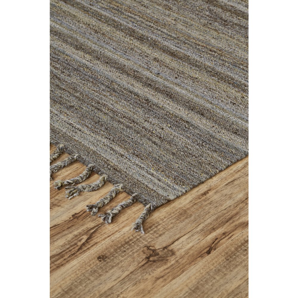 Brady Transitional Stripes, Gray/Green/Blue, 9' x 12' Area Rug. Picture 3
