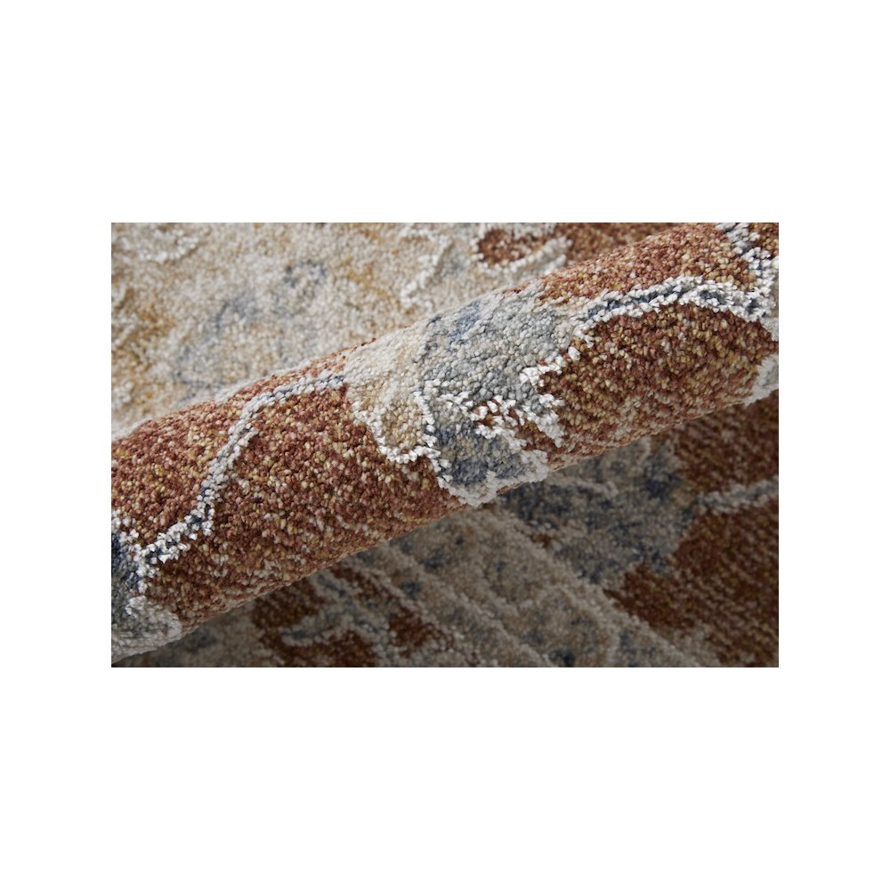 Pasha Transitional Floral & Botanical, Red/Ivory/Blue, 2' x 3' Accent Rug. Picture 5