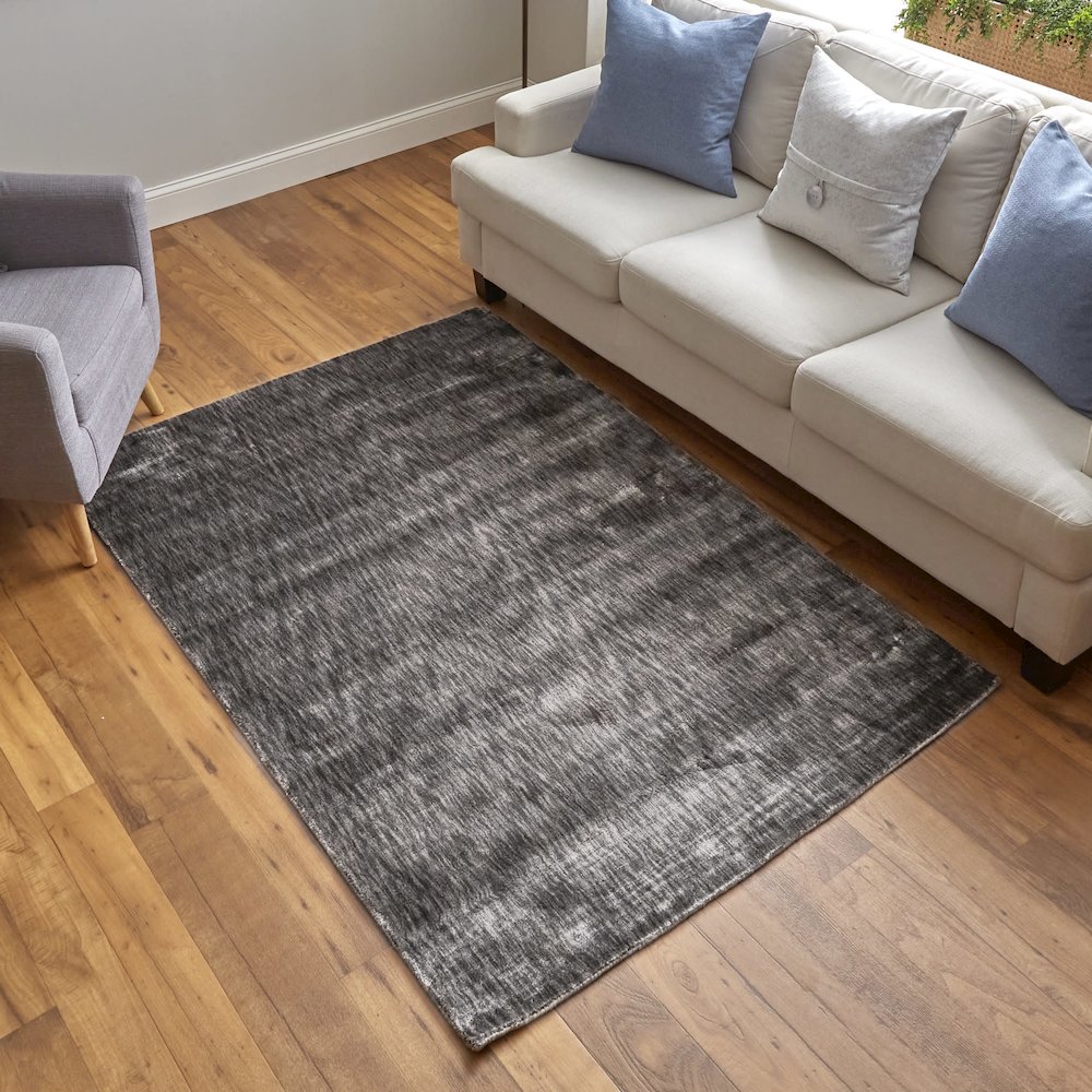 Marlowe Modern Chevron, Gray/Taupe, 5'-6" x 8'-6" Area Rug. Picture 2
