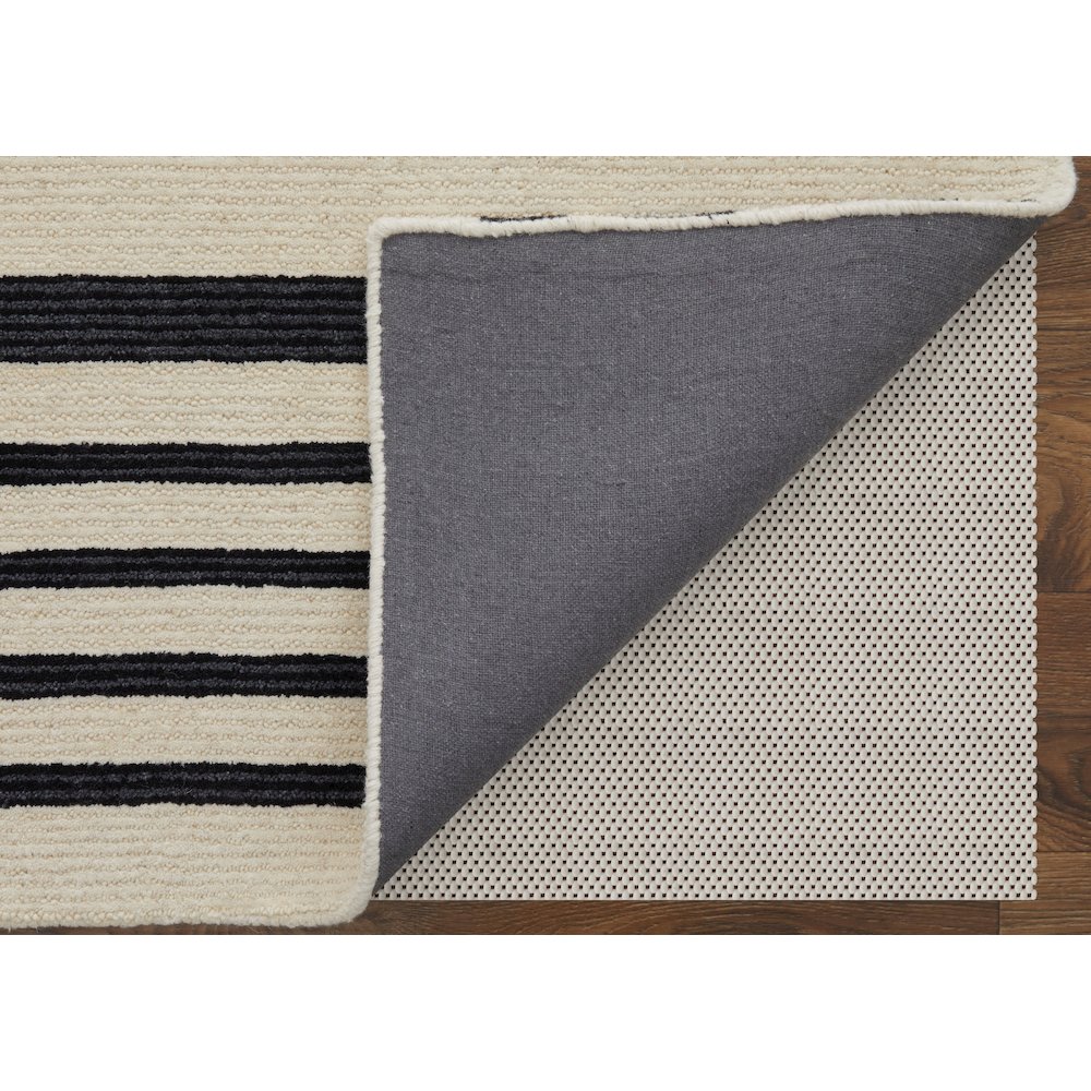 Maguire Transitional Abstract, Ivory/Black, 8' x 10' Area Rug. Picture 4