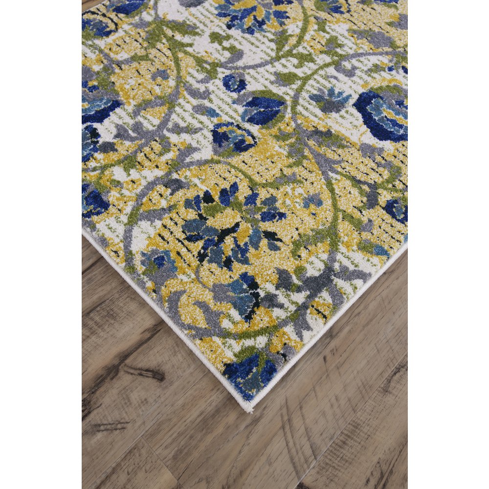 Brixton Modern Scroll, Ivory/Gold/Green, 10' x 13'-2" Area Rug. Picture 3