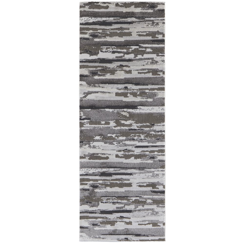 Vancouver Modern Abstract, Brown/Ivory, 2'-10" x 7'-10" Runner. Picture 1
