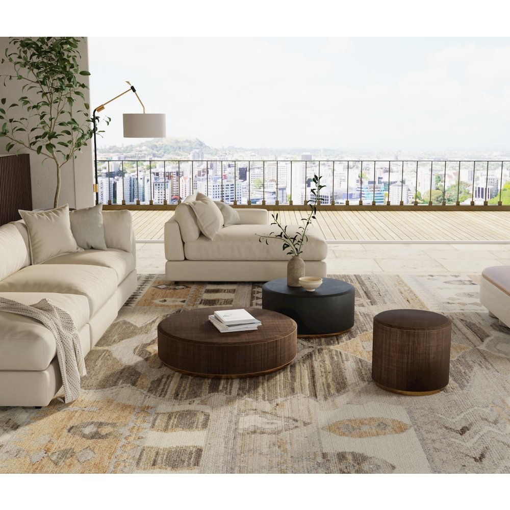 Kasbah Transitional Moroccan, Ivory/Gray/Orange, 9'-6" x 13'-6" Area Rug. Picture 2