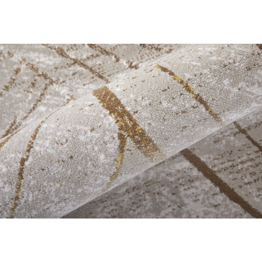 Waldor Modern Abstract, Taupe/Brown/Silver, 10' x 13'-2" Area Rug. Picture 6