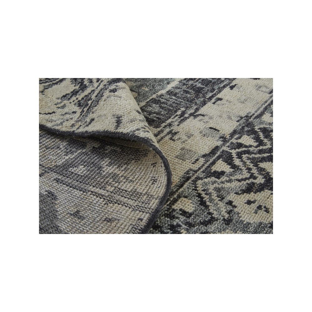 Palomar Luxe Hand Knot Accent Rug, Charcoal Gray/Light Beige, 2ft x 3ft, PAL6630FCHL000P00. Picture 5