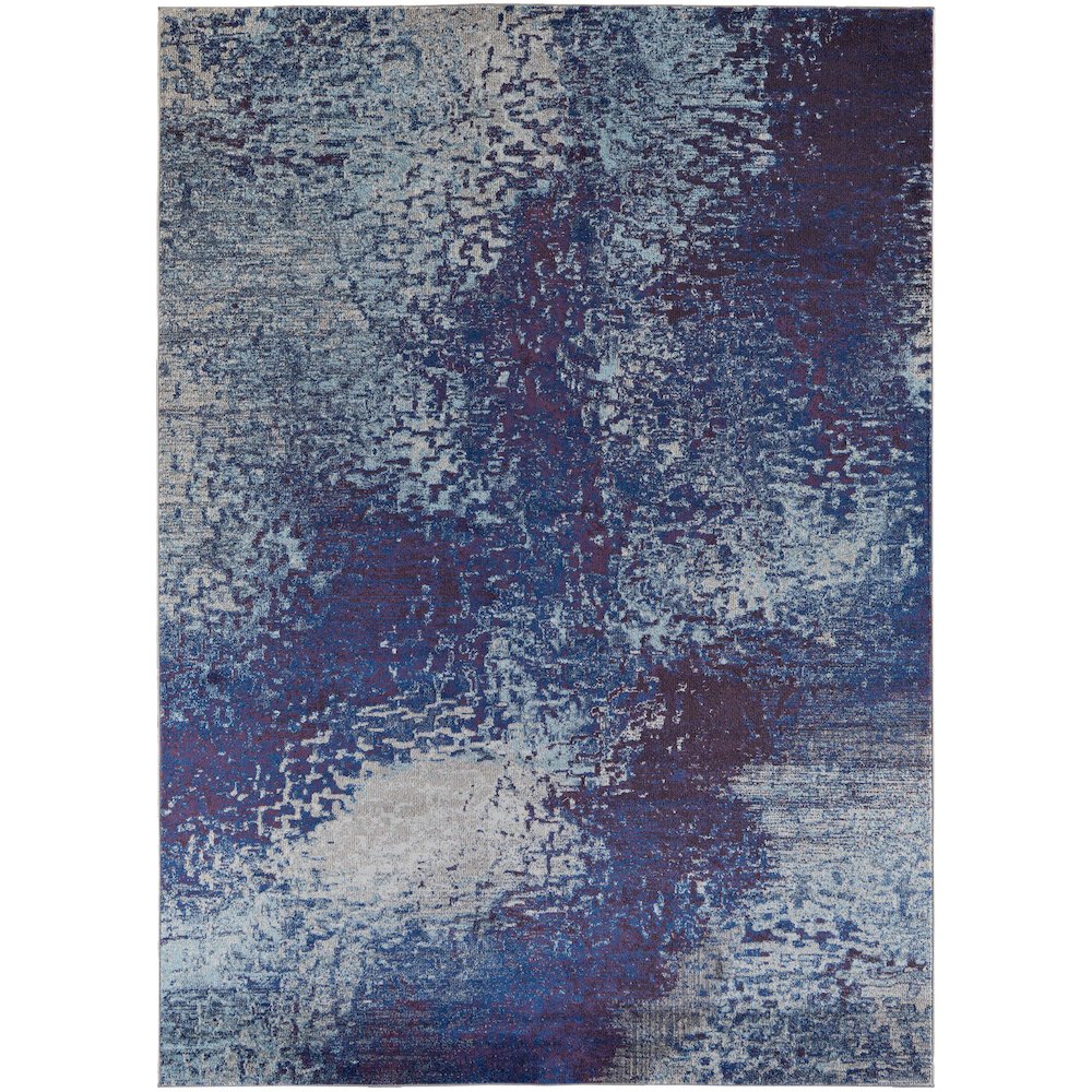 Edgemont Modern Abstract, Blue/Purple/Ivory, 10' x 14' Area Rug. Picture 1