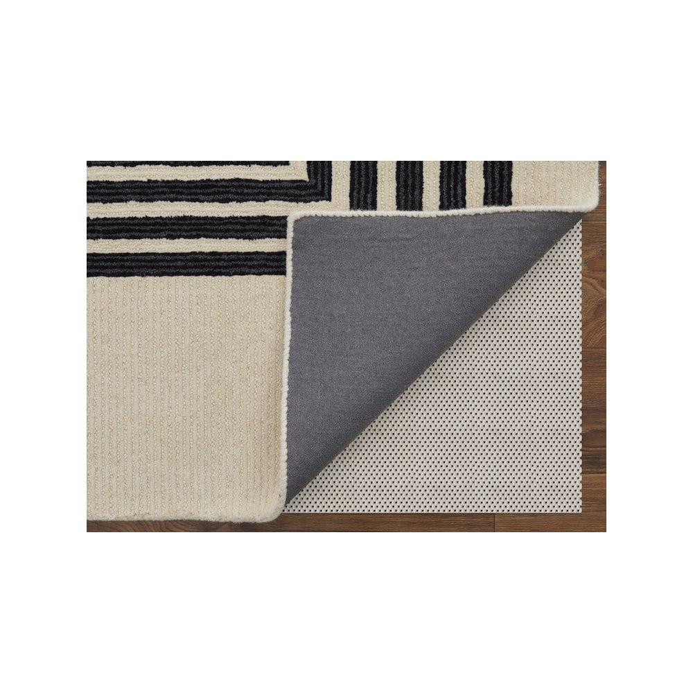 Maguire Transitional Abstract, Gray/Ivory/Black, 2' x 3' Accent Rug. Picture 4