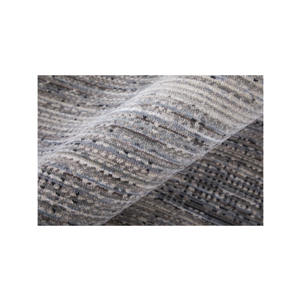 Deja Modern Solid, Gray/Ivory/Taupe, 2' x 3' Accent Rug. Picture 4