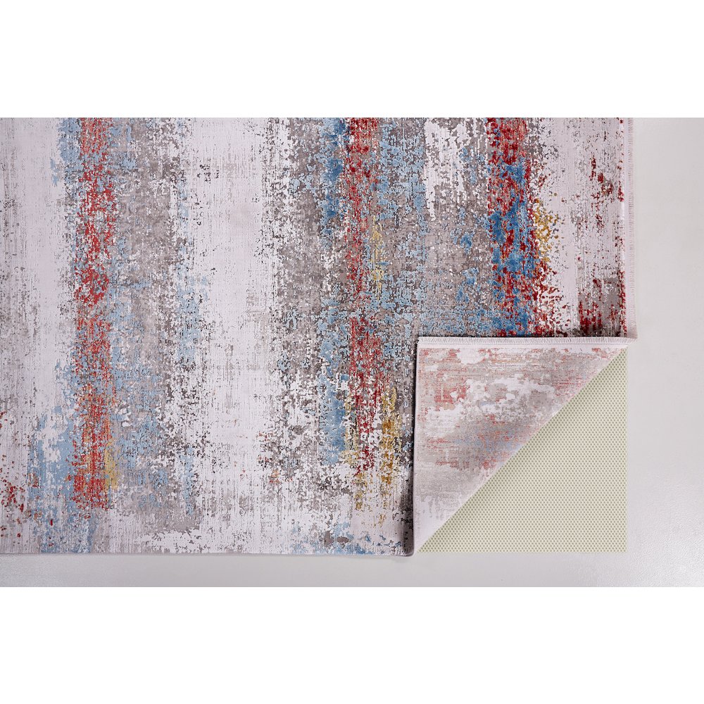 Cadiz Modern Abstract, Gray/Red/Blue, 12' x 18' Area Rug. Picture 4