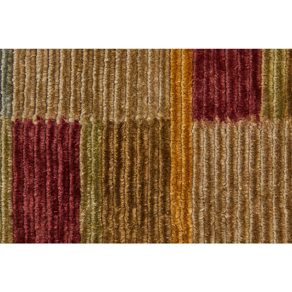 Keystone Transitional Stripes, Gold/Green/Red, 8'-6" x 11'-6" Area Rug. Picture 5
