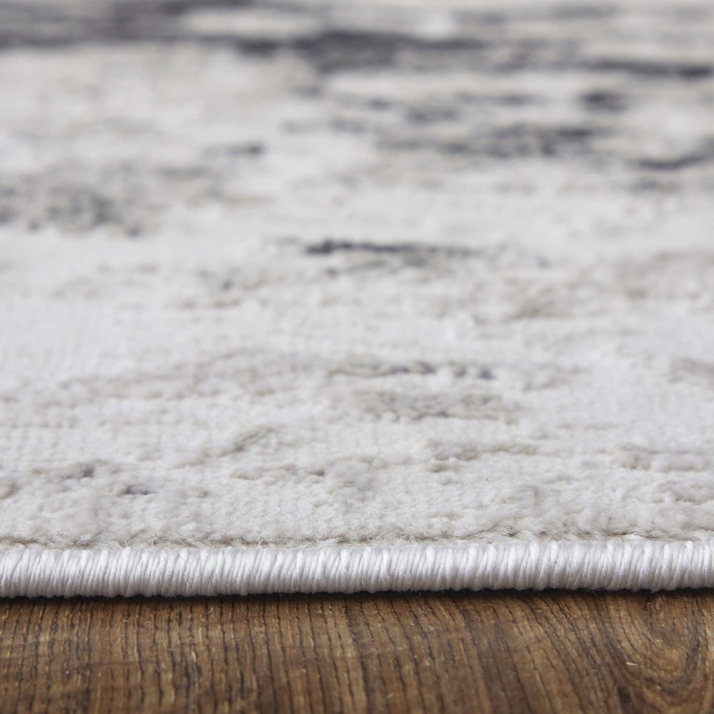 Prasad Modern Abstract, Ivory/Gray/Taupe, 10' x 13'-2" Area Rug. Picture 9