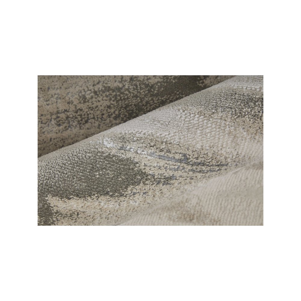 Micah Modern Abstract, Gray/Taupe/Ivory, 10' x 13'-2" Area Rug. Picture 5