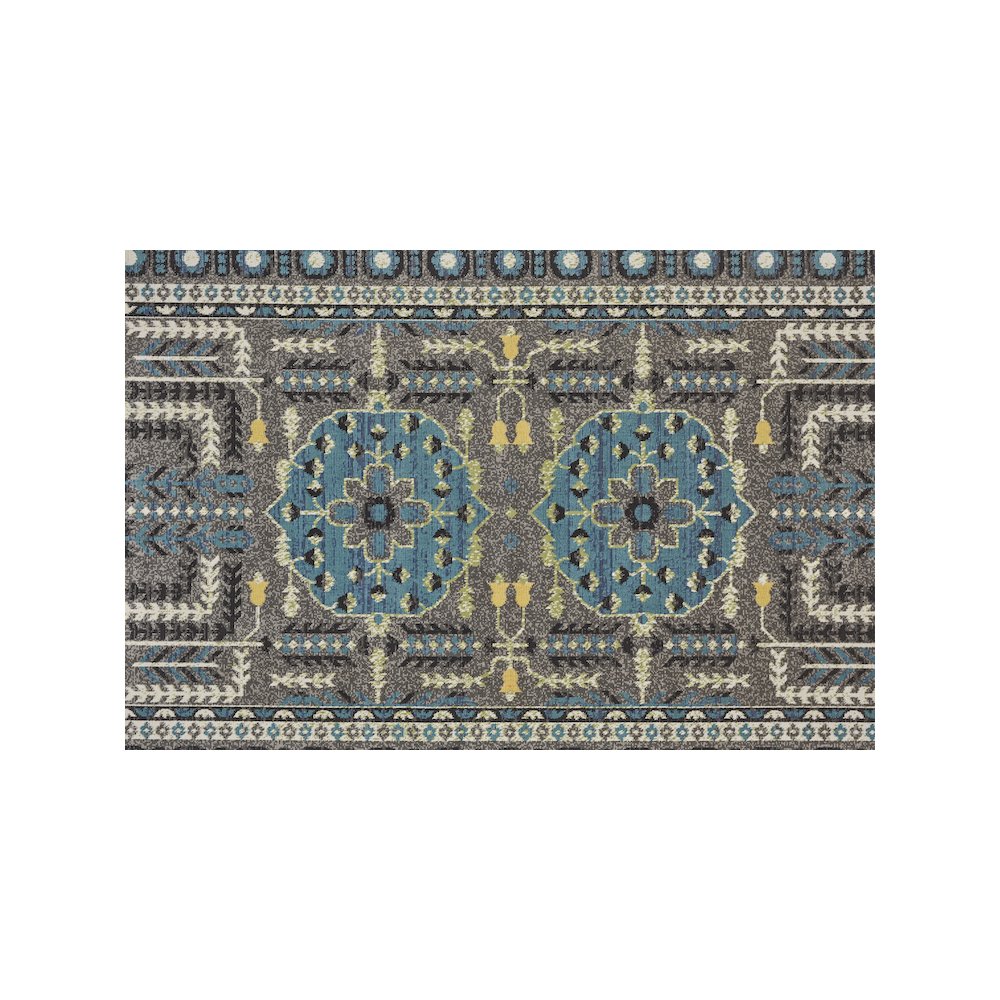 Foster Vinatge Style Kilim Rug, Dark Gray/Capri Blue, 10ft x 13ft-2in Area Rug, FST3754FGRYBLUH13. Picture 5