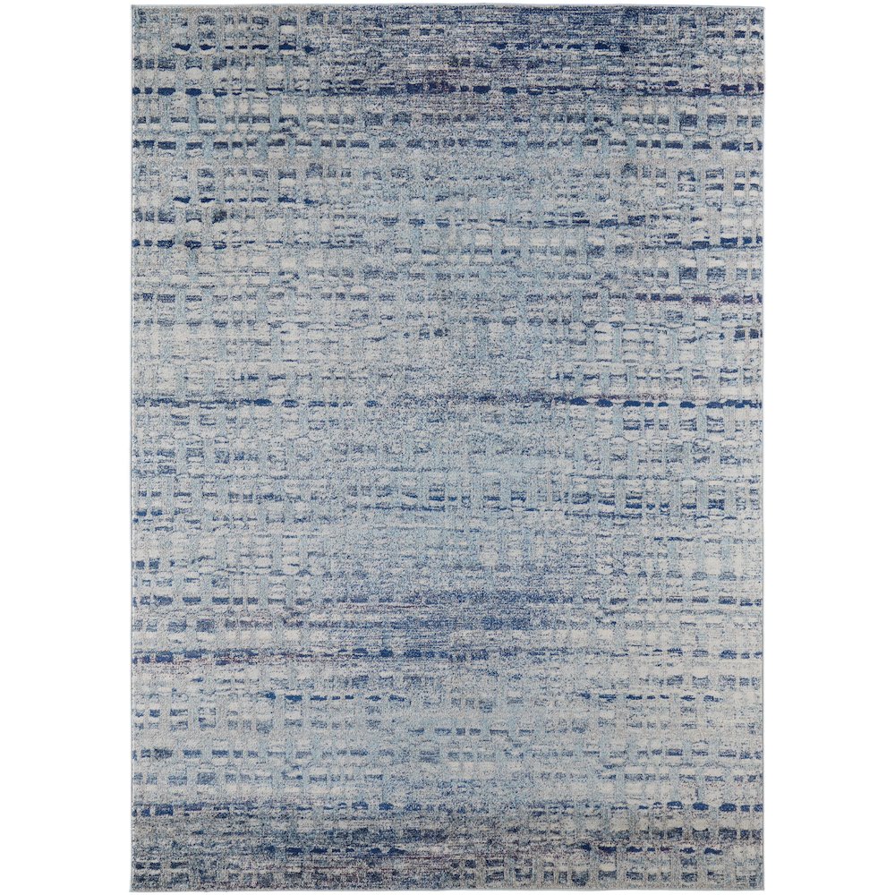 Edgemont Modern Abstract, Blue/Ivory, 10' x 14' Area Rug. Picture 1