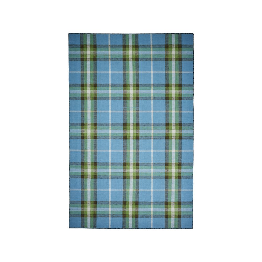 Crosby Eco-Friendly PET Dhurrie, Horizon Blue/Green, 5ft x 8ft Area Rug, 8830565FBLU000E10. Picture 1