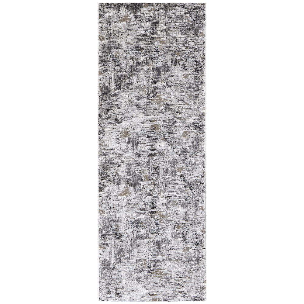 Vancouver Modern Abstract, Ivory/Gray/Brown, 2'-10" x 7'-10" Runner. Picture 1
