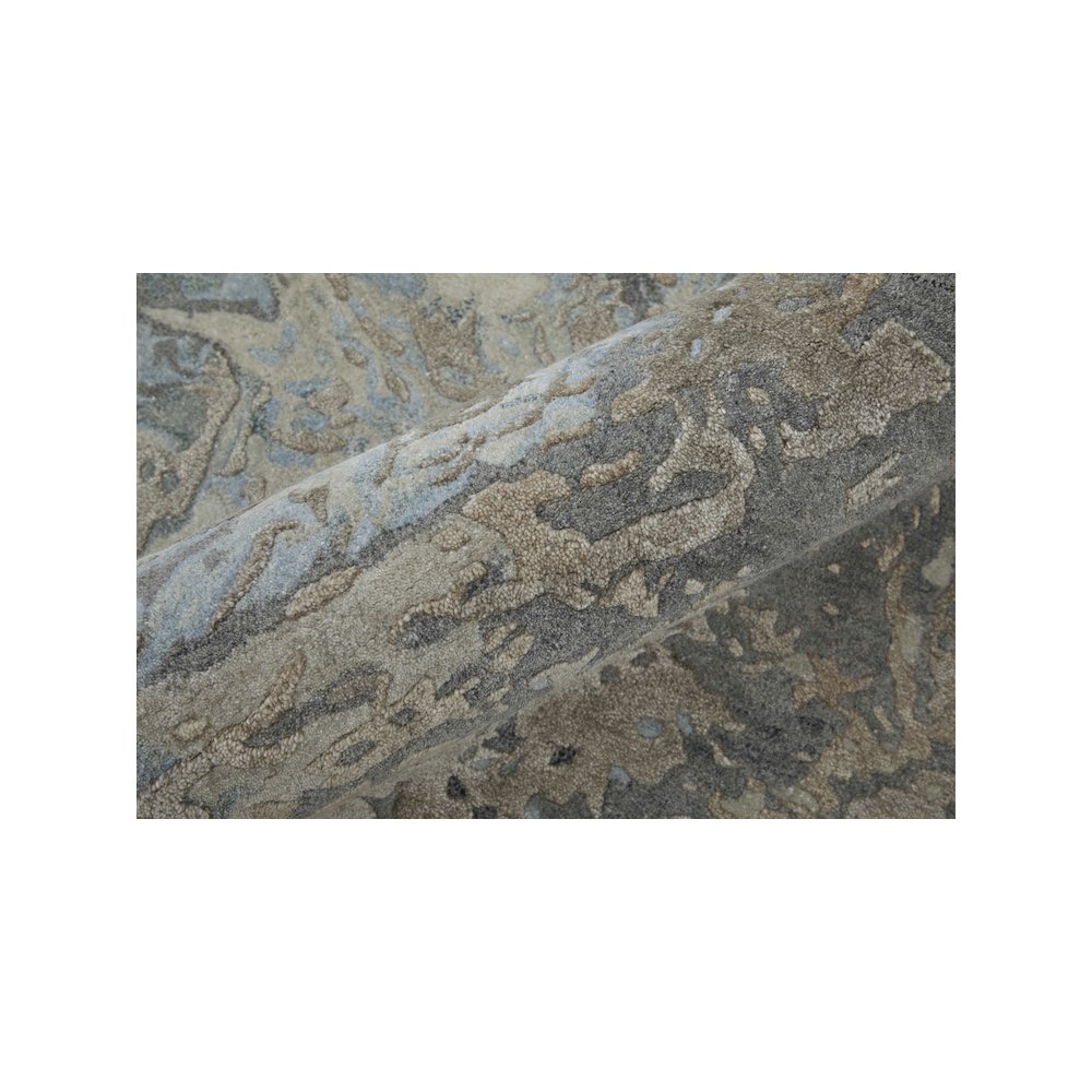 Zarah Modern Watercolor, Gray/Tan/Blue, 8' x 10' Area Rug. Picture 5