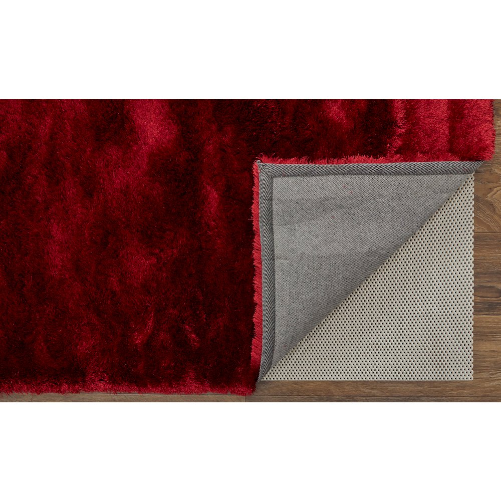 Indochine Plush Shag Rug with Metallic Sheen, Cranberry Red, 10ft x 10ft Round, 4944550FCBY000N95. Picture 4