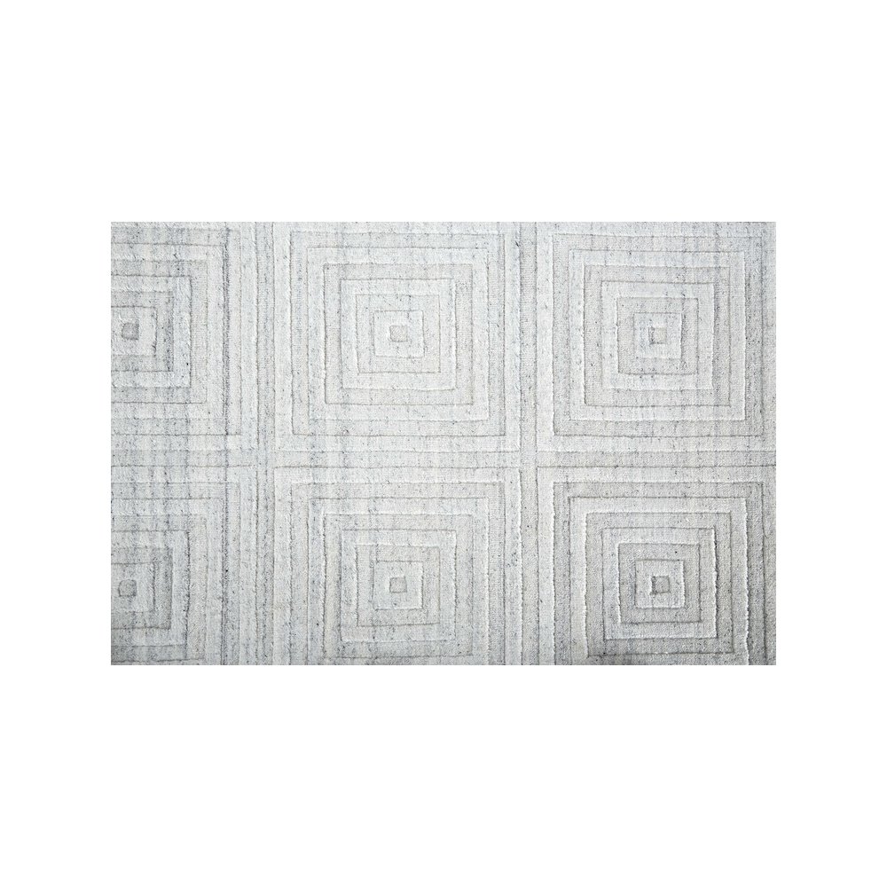 Redford Transitional Solid, White/Silver, 5' x 8' Area Rug. Picture 6