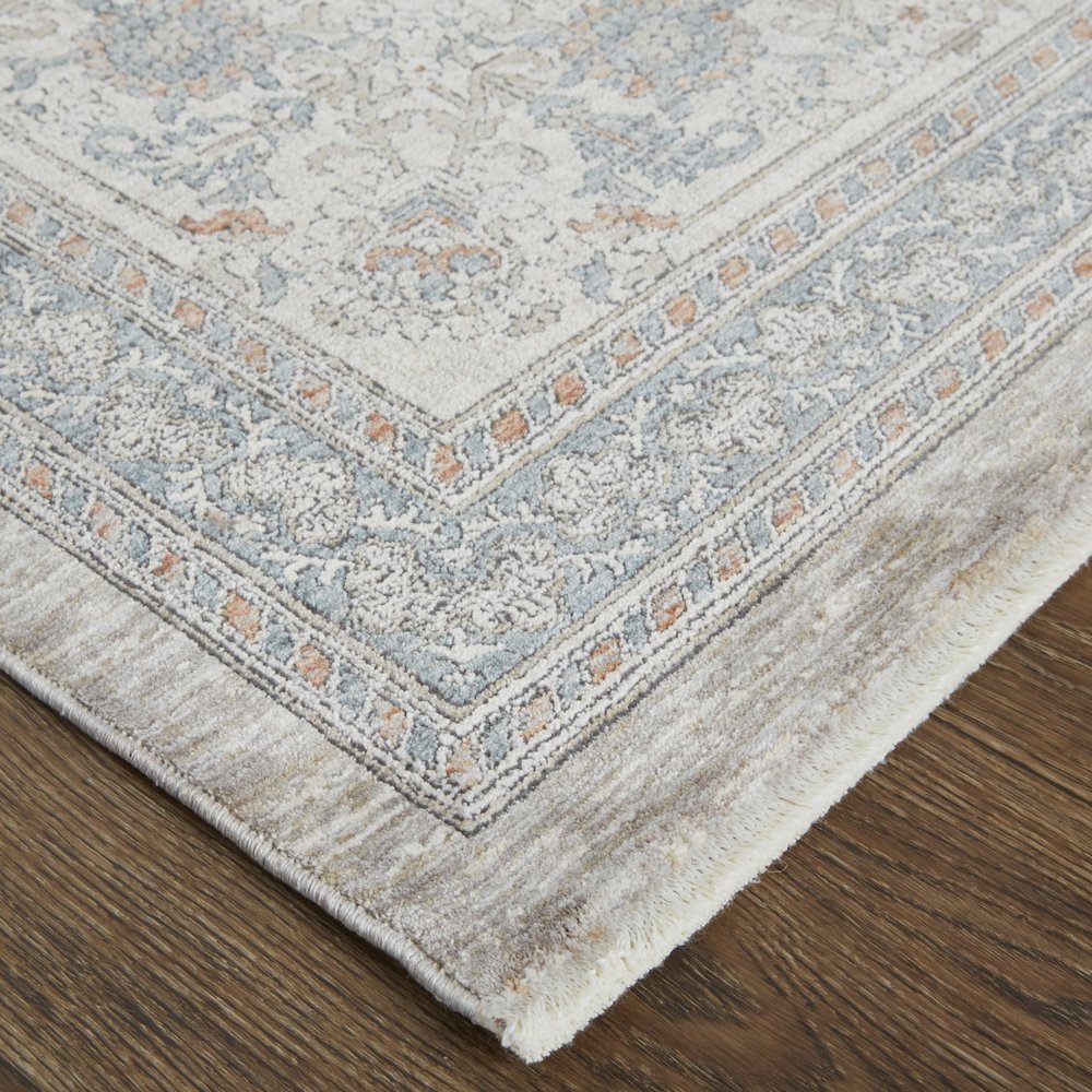 Marquette Rustic Persian Farmhouse Rug, Warm Gray/Blue, 12ft x 15ft Area Rug, MRQ3761FGRYMLTJ00. Picture 3