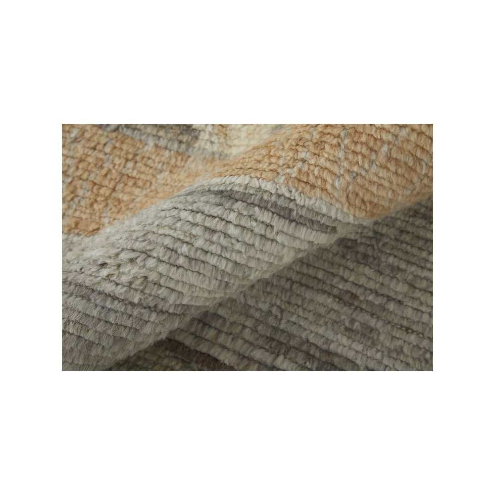 Kasbah Transitional Moroccan, Ivory/Gray/Orange, 9'-6" x 13'-6" Area Rug. Picture 5