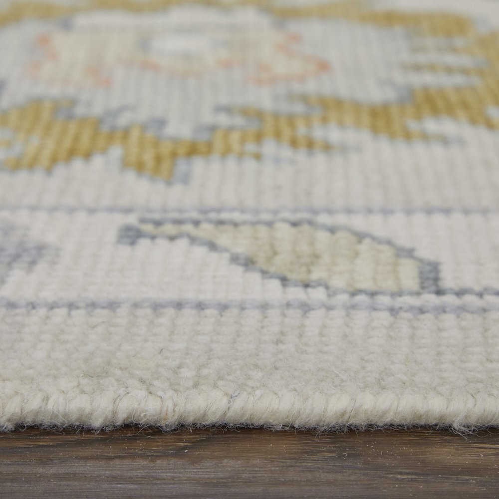 Karina Transitional Floral & Botanical, Ivory/Gold/Green, 5'-6" x 8'-6" Area Rug. Picture 8