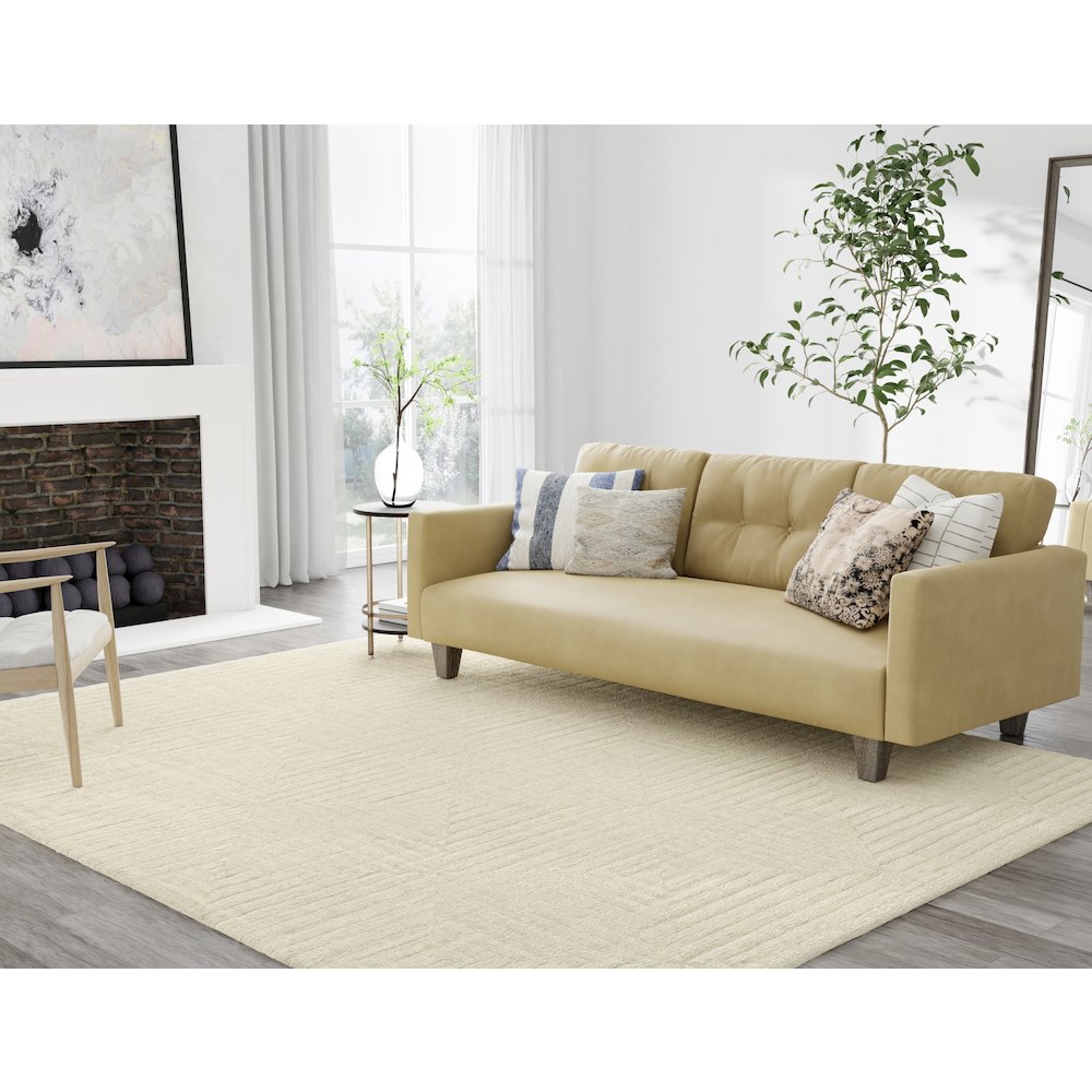 Channels Modern Geometric, Ivory, 2' x 3' Accent Rug. Picture 2
